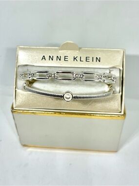 Anne Klein silver Tone Bracelet Set NWT